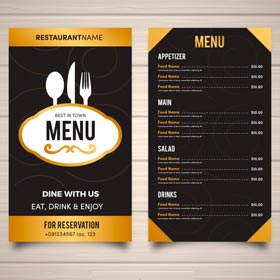 restaurant menu